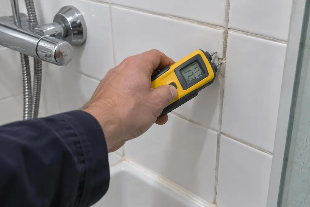 Lekdetectie Papendrecht – vochtmeter op badkamertegels bij de douche